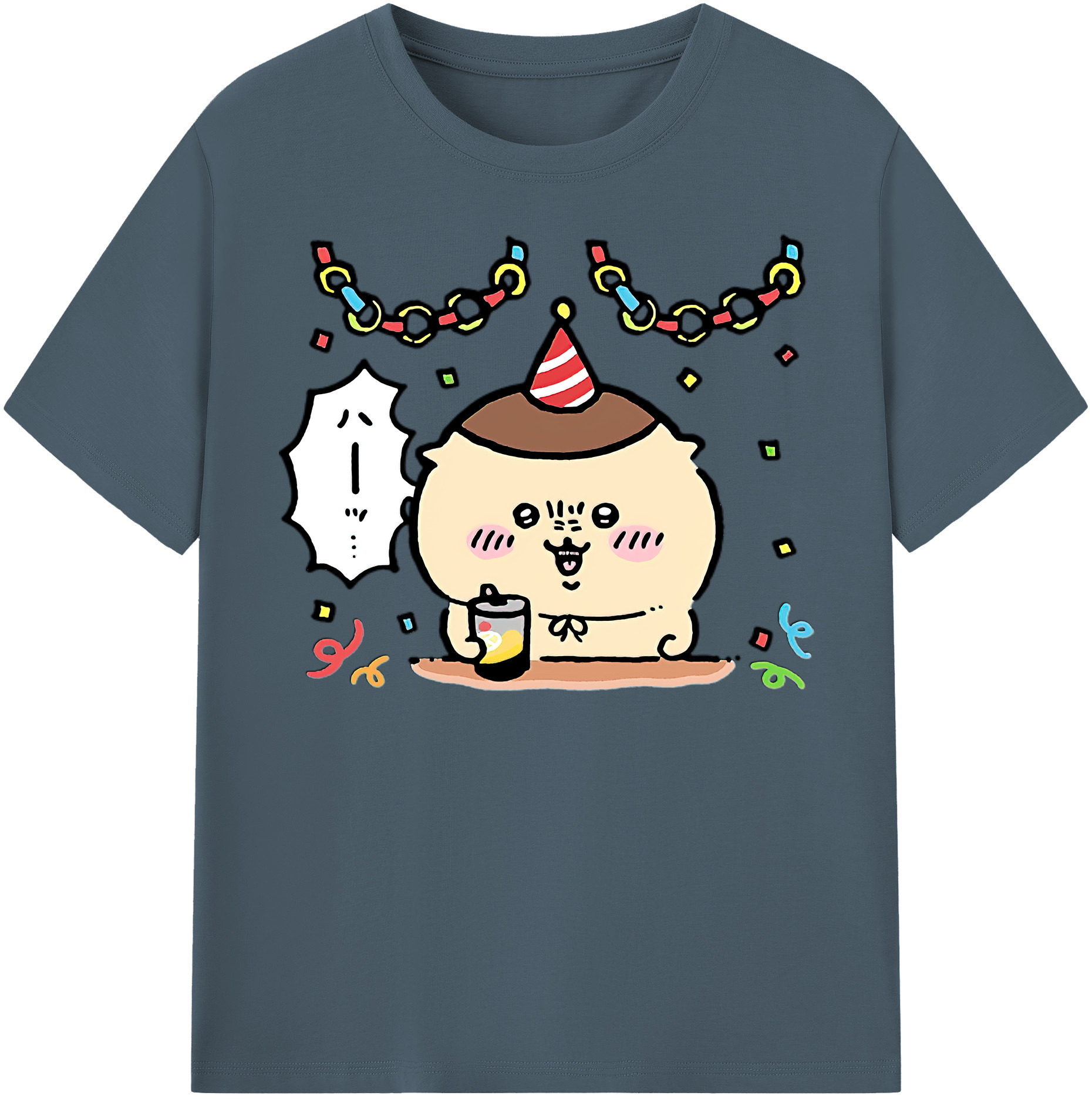 （画像用） ちいかわ くりまんじゅう Chii-kawa kuri manjū 綿100％半袖Tシャツ（フロントプリント）